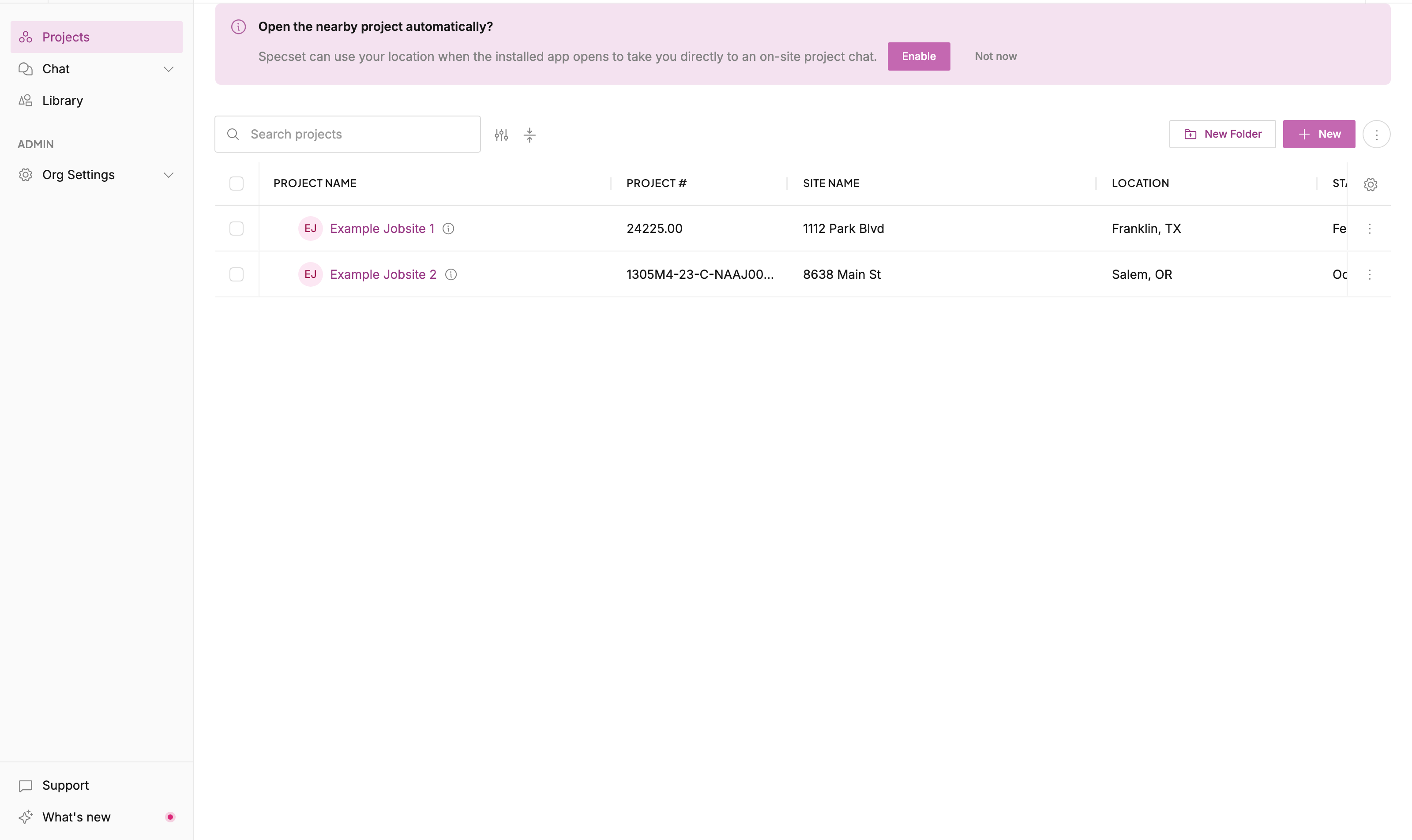 Open the right project when you arrive on site